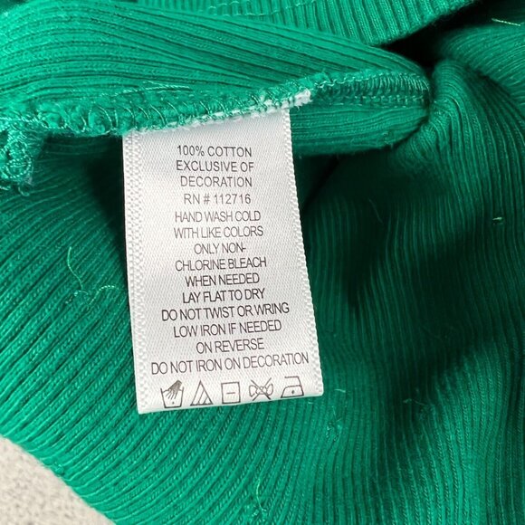 Quacker Factory Womens Size Small Sweater Green Rhinestones - Picture 6 of 6